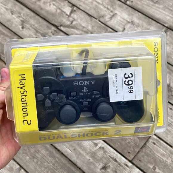 BRAND NEW SEALED 2001 Sony Playstation 2 Dualshock Remote Controller Black - Picture 3 of 6